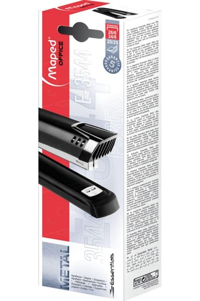 Mena Rise Şirinshop Office and Stationery 354411 Essentials Black Stapler, 84 mm 1108107
