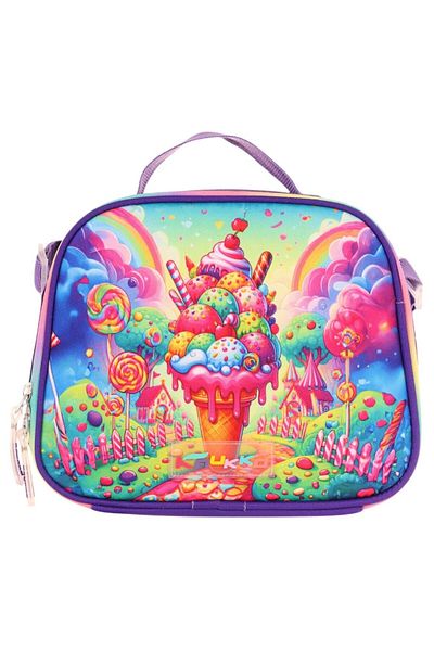 KAUKKO Kids Girl Thermal Insulated School/Picnic Lunch Bag (Ice Cream) L7251