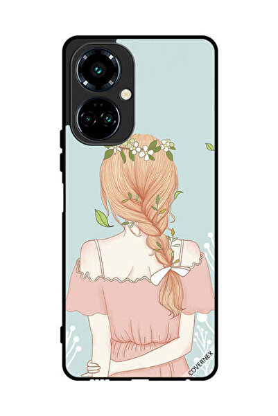 Covernex غطاء حماية لهاتف تكنو كامون 19 برو بفتاة واقفة بمظهر لطيف