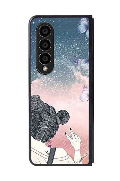 Covernex غطاء حماية لهاتف سامسونج جالاكسي زد فولد 4 بتصميم علامة النصر