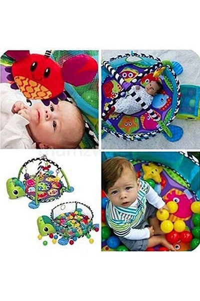 rexa Grow-With-Me Activity Gym Playmat And Sensory-Stimulating Ball Pit For Kids 96 x 69 x 54cm