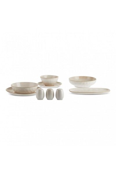 Karaca Karaca Earth Collection Aria 55-teiliges Tafelservice für 12 Personen Beige
