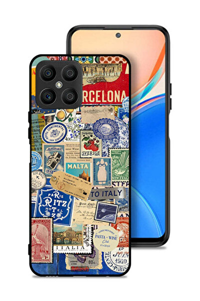 Tolwak Honor X8 4G Protective Case Cover Stickers Of Different Cities