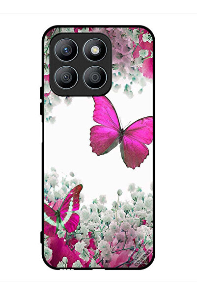Covernex غطاء حماية لهاتف Honor X8b برسومات فراشات جميلة وورود صغيرة