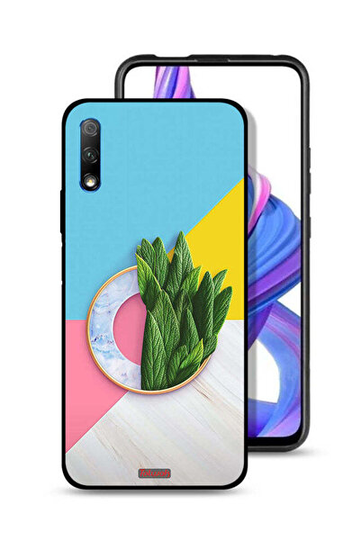 Tolwak غطاء حماية لهاتف Honor 9X (الصين) بنمط أوراق تجريدية