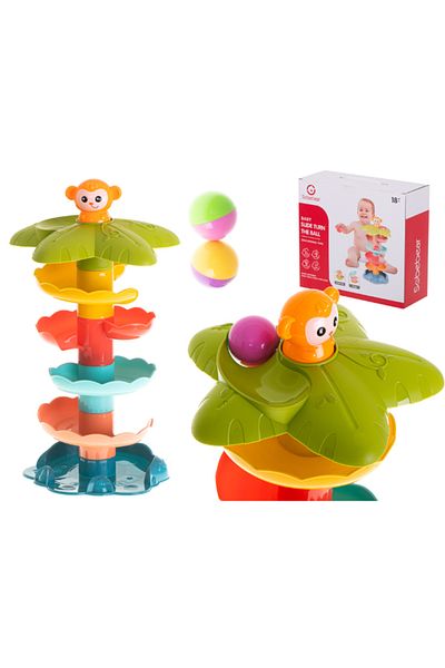 OEM Ball slide, Tower type, Monkey, Plastic, Multicolored, 18 months+