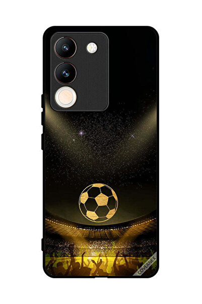 Covernex غطاء حماية لهاتف فيفو Y200، خلفية فيلم كرة قدم كلاسيكية باللون الأسود