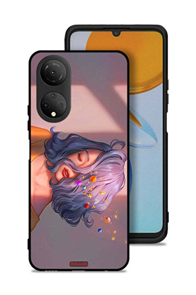 Tolwak غطاء حماية لهاتف Honor X7 - فتاة وفن الفضاء