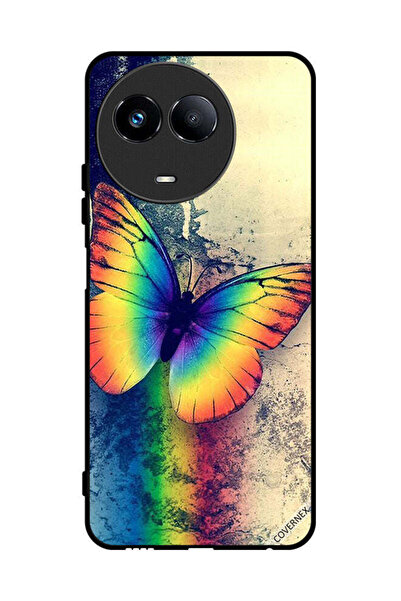 Covernex غطاء حماية لهاتف Realme 11 5G بتصميم فراشة قوس قزح عتيقة