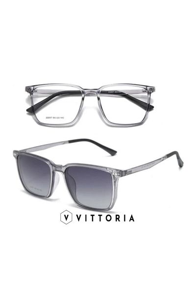 Vittoria Magnetic Polarized Clip-on Eyeglass Frames, Ultem, 55-20-143, Ultra Strong and Ultra U