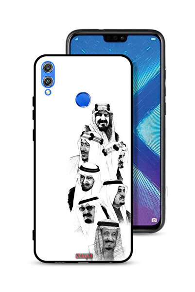 Tolwak غطاء حماية لهاتف Honor 8X، رسم ملوك السعودية، أبيض وأسود
