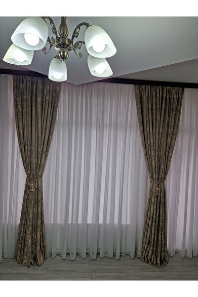 Perdelenoi by Igni Comex Sand Beige Drapes Set of 2 pieces