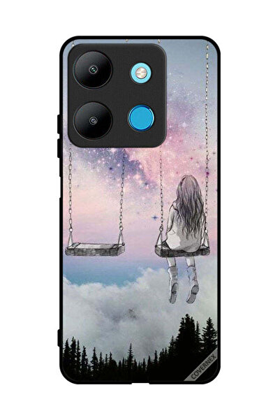 Covernex غطاء حماية لهاتف إنفينيكس سمارت 7 - رسم فتاة وحيدة