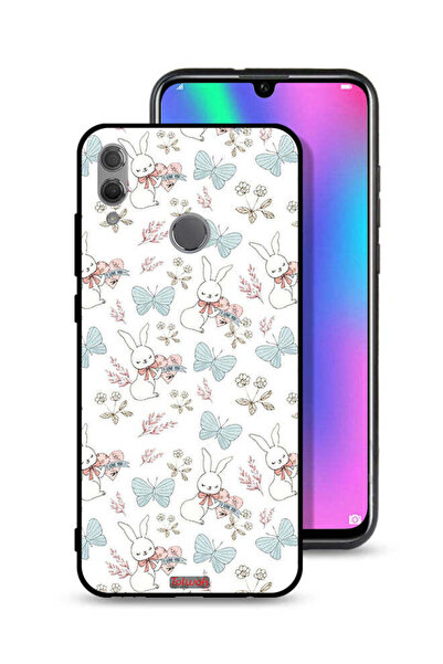 Tolwak غطاء حماية لهاتف Honor 10 Lite بطبعة أرنب وفراشات