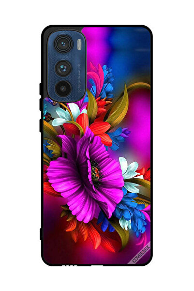 Covernex غطاء حماية لهاتف موتورولا إيدج 30 - زهور عالية الدقة