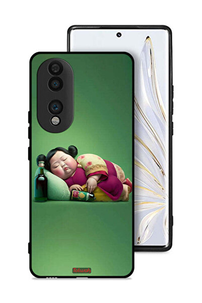 Tolwak غطاء حماية لهاتف Honor 70 بتصميم فتاة سمينة