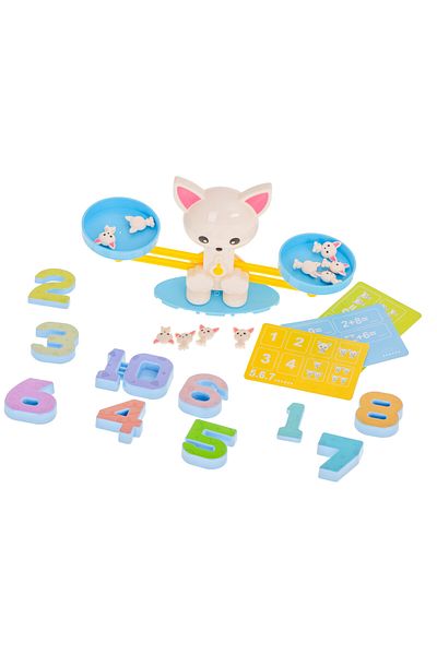 Ikonka Joc educativ cu numere, Plastic, +3 ani, 20x20x4.5 cm, Multicolor
