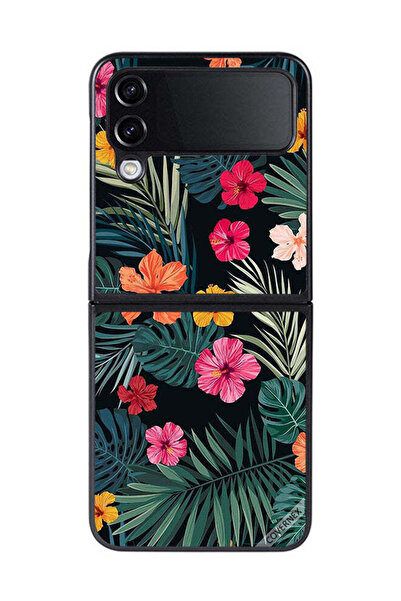 Covernex غطاء حماية لهاتف سامسونج جالاكسي زد فليب 4 - زهور متعددة الألوان وري...