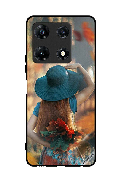 Covernex غطاء حماية لهاتف Infinix Note 30 Pro - فتاة قبعة تخفي أوراق الحب