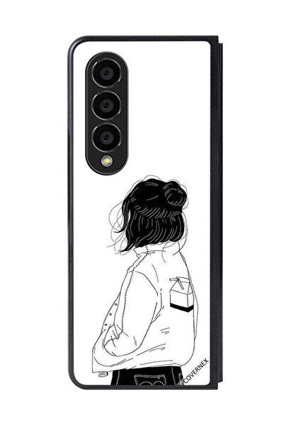 Covernex غطاء حماية لهاتف سامسونج جالاكسي زد فولد 4 فتاة تفكر بعمق كبير