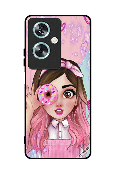 Covernex غطاء حماية لهاتف Oppo A2 - رسم فتاة تحب الدونات