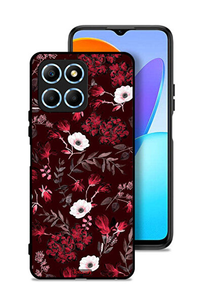 Tolwak غطاء حماية لهاتف Honor X8 5G بنقشة زهور صغيرة وأوراق استوائية