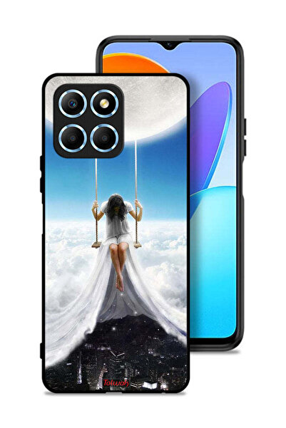 Tolwak غطاء حماية لهاتف Honor X8 5G برسومات مدينة غيوم القمر