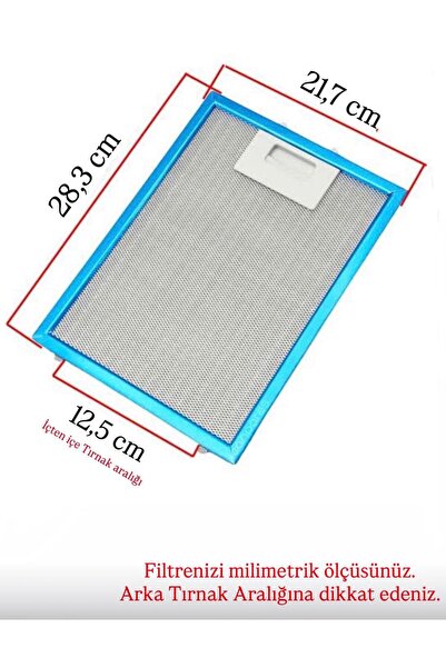 beratsogutma DAVLUMBAZ ASPİRATÖR 21,7X28,3 CM ALÜMİNYUM YAĞ FİLTRESİ