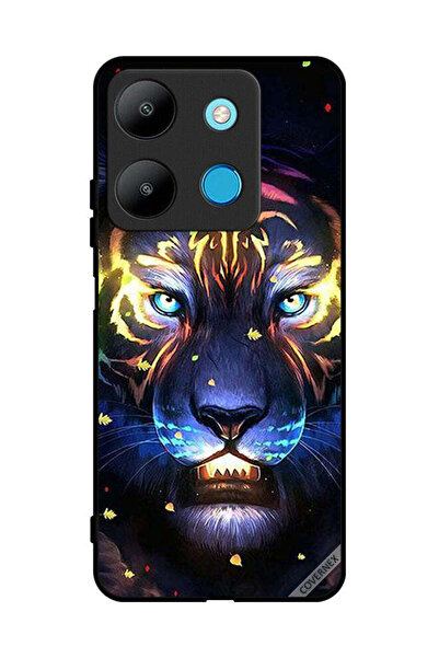 Covernex غطاء حماية لهاتف Infinix Smart 7 بتصميم أسد مع مشبك فني