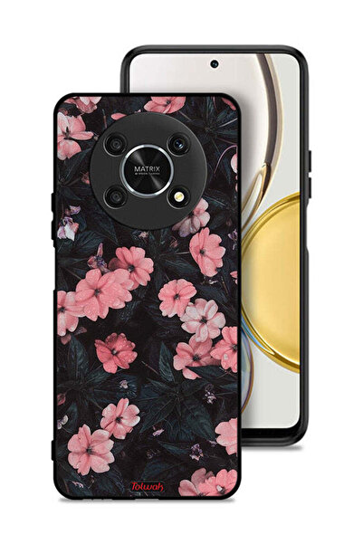 Tolwak غطاء حماية لهاتف Honor X30 5G - لون الخوخ والورود الصغيرة