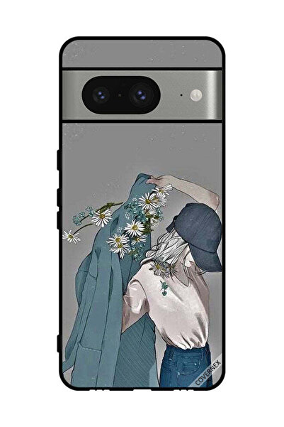 Covernex غطاء حماية لهاتف Google Pixel 8 بتصميم فتاة ترتدي معطفًا