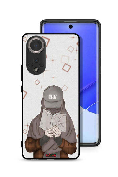 Tolwak غطاء حماية لهاتف Honor 50 بتصميم فتاة تقرأ الفن