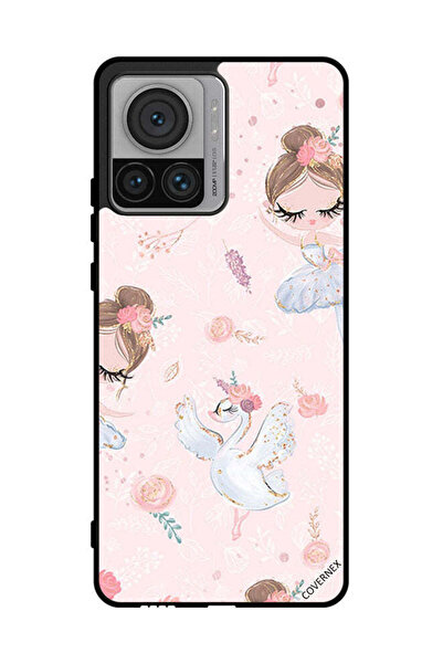 Covernex غطاء حماية لهاتف موتورولا موتو X30 برو - فتاة وزهور