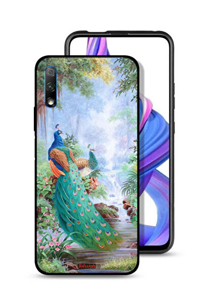 Tolwak غطاء حماية لهاتف Honor 9X (الصين) بتصميم الطاووس