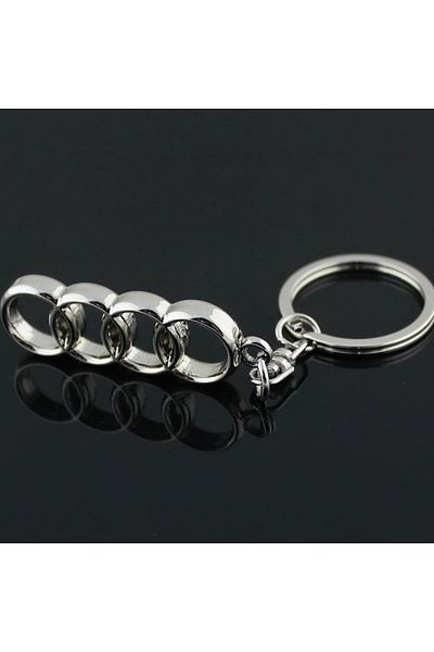 Store Audi 3d Metal Auto Keychain - Chrome Plated Auto Keychain