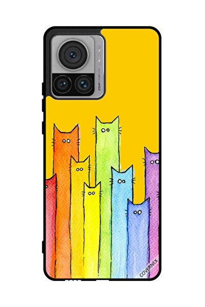 Covernex غطاء حماية لهاتف موتورولا موتو X30 برو - تصميم دمية قطة