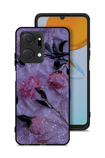 Tolwak غطاء حماية لهاتف Honor X7a بنقشة ورود لامعة