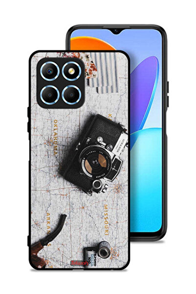Tolwak Honor X8 5G Protective Case Cover Vintage Camera
