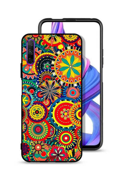 Tolwak غطاء حماية لهاتف Honor 9X Pro بنمط ماندالا ملون