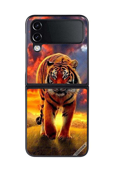 Covernex غطاء حماية لهاتف سامسونج جالاكسي زد فليب 4 - تصميم الفهد والمشي