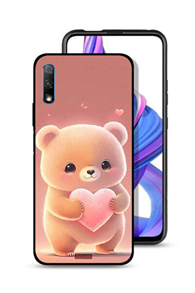 Tolwak غطاء حماية لهاتف Honor 9X (الصين) باندا صغير لطيف يحمل قلبًا