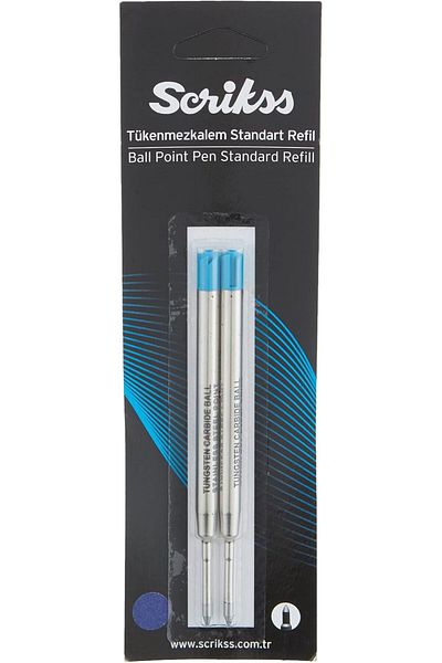 Mena Rise Şirinshop Giant Elaspen Refil 2 Blister, 0.7 mm Nib, Blue 1108107