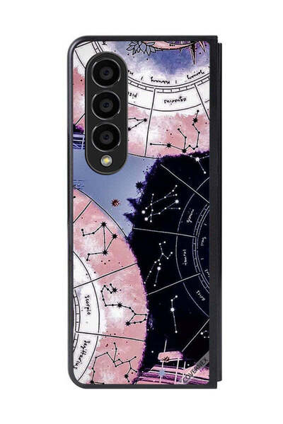 Covernex غطاء حماية لهاتف سامسونج جالاكسي زد فولد 4 - خلفية بأبراج وتنجيم