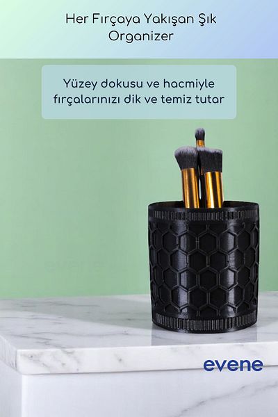 Evene Organizer μακιγιάζ Θήκη για πινέλο μακιγιάζ Organizer Organizer Μαύρο Χρώμα Μοντέλο 81