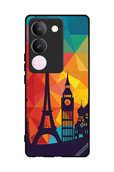 Covernex غطاء حماية لهاتف فيفو S17 بنمط باريس الملون