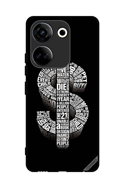 Covernex غطاء حماية لهاتف تكنو كامون 20 بطبعة دولار الخط