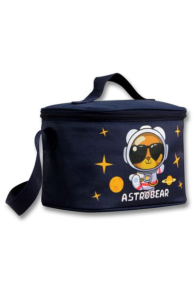 ÜMİT ÇANTA Ümit Çanta 5046 Thermal Insulated Men's Lunch Box (Astronaut Teddy Bear Navy Blue White Color)