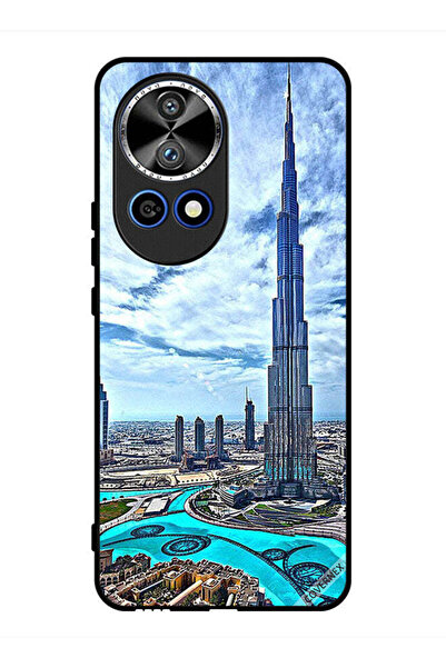 Covernex غطاء حماية لهاتف هواوي نوفا 12 برو - برج خليفة - غيوم مؤثرة