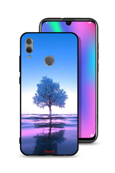 Tolwak غطاء حماية لهاتف Honor 10 Lite بتصميم شجرة نيون وانعكاس مائي فني رقمي