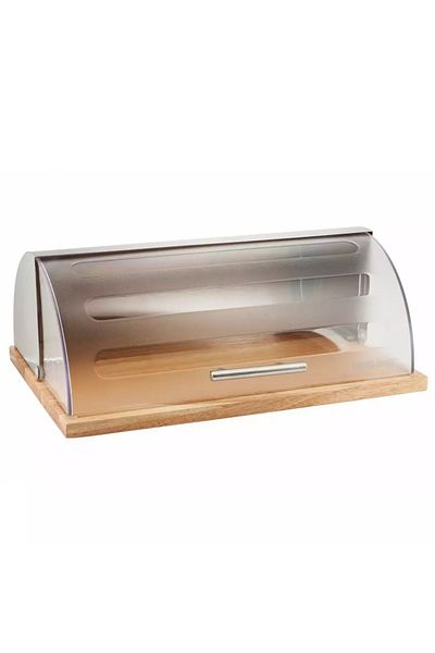 Kinghoff Silver bread box, bamboo-acrylic, Kinghoff KH3210
